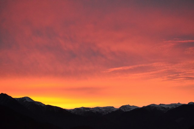 tramonto in val Camonica